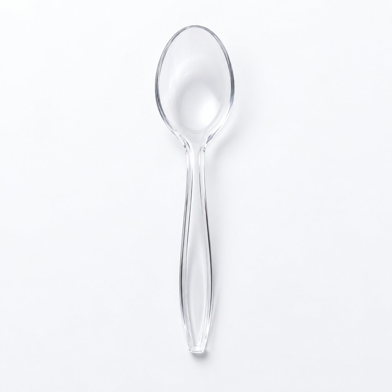 Plastic Heavy Duty Clear Dessert Spoons (a pack of 1000)