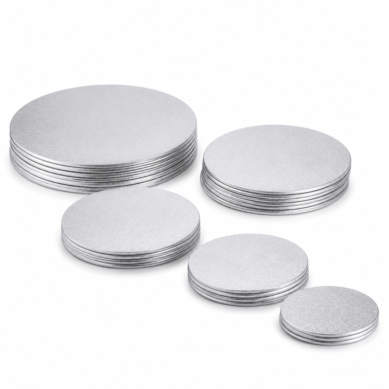 Silver Cake Drums Round [18 inch] ( Pack of 5)