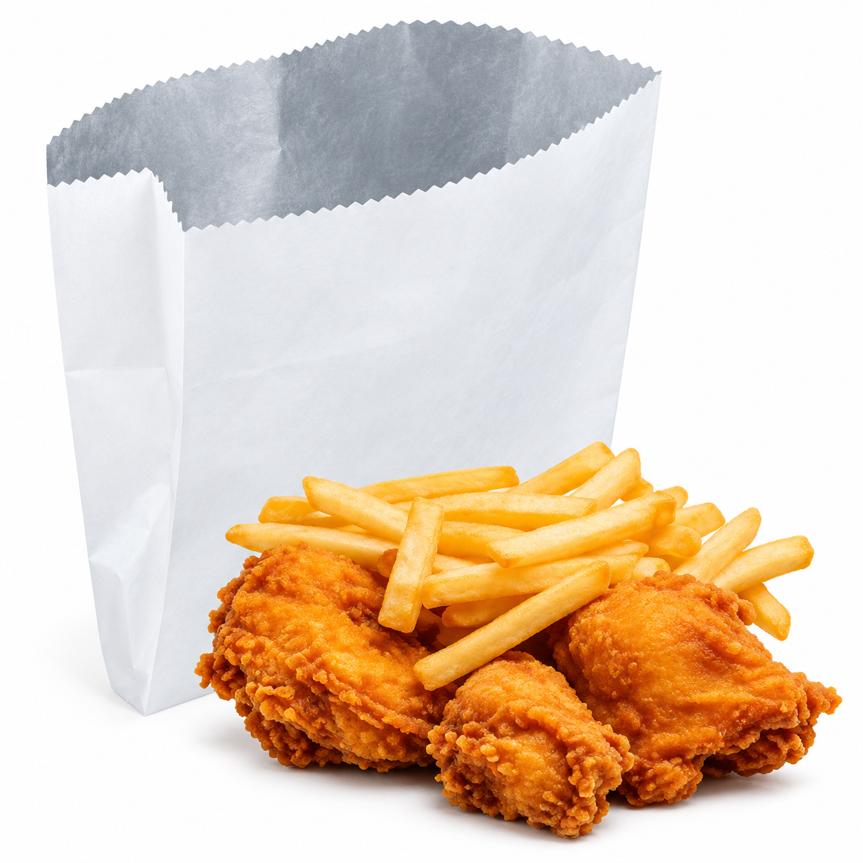 Aluminium Foil Lined White Paper Foil Bags Small - Pack of 500