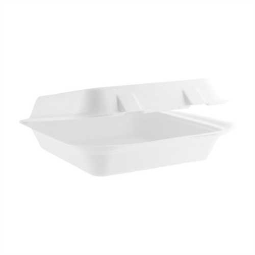 Vegware Bagasse Square 8'' Lunch Box [8x8x2.5inch] [VB08-SR] (a pack of 200)