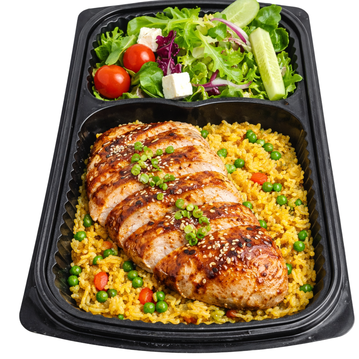 Somoplast [819] Black 2comp Microwavable Container [1250cc] Just Base (a pack of 260)