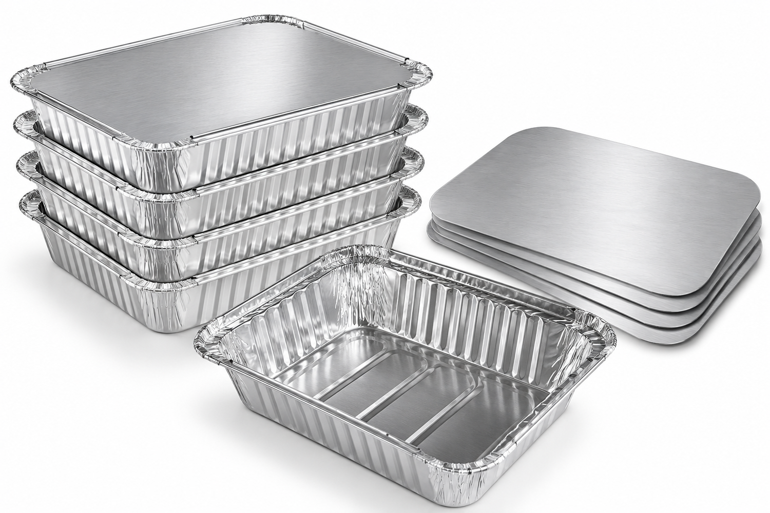 Card Board Lid for Foil Container [6x8.inch] (a pack of 900)