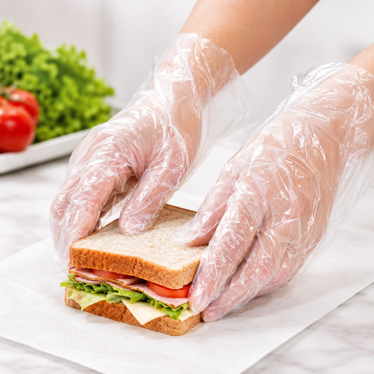 Polythene Gloves Large Clear - Pack of 100