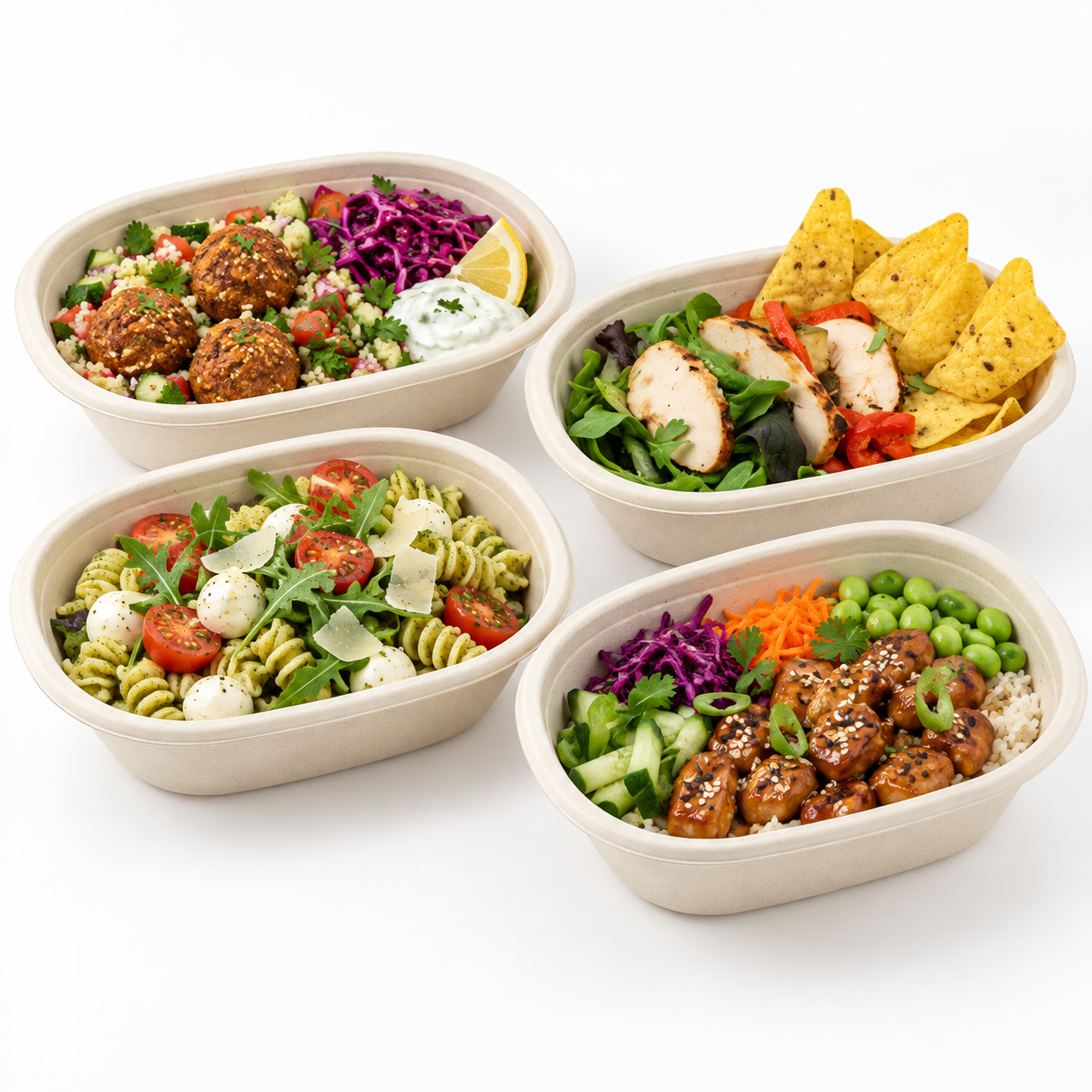 Sabert Eco Street Oval Pulp Bowl PUL18026 770ml - Pack of 300