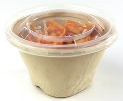 Sabert Round Hot 2 Go takeaway Pulp Bowl 375ml PUL42112HC (Pack of 1000)