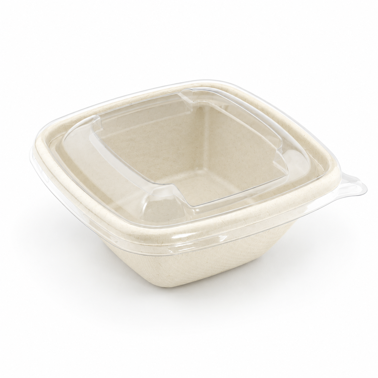 Sabert rPET Lid PUL53501 for Small Square Pulp Bowls – Pack of 500