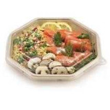 Sabert RPET Lid for Octagonal Plate PUL53929 - Pack of 100 Lids