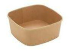 Sabert Square Kraft Food Bowl 32oz PAP14032PE - Pack of 300