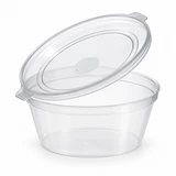 Clear hinged Lids Takeaway Deli Sauce pots 4oz - Pack of 1000