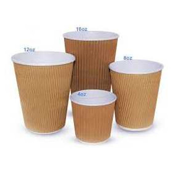 Ripple Kraft Paper Cup Hot [4oz] (a pack of 1000)