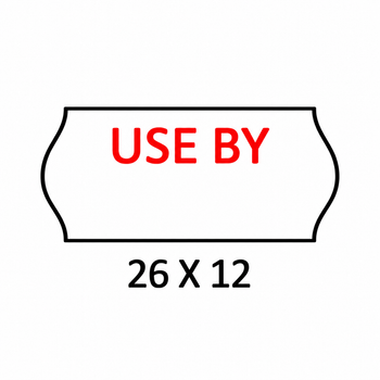 Label [CT4] USE BY White (a pack of 45000)