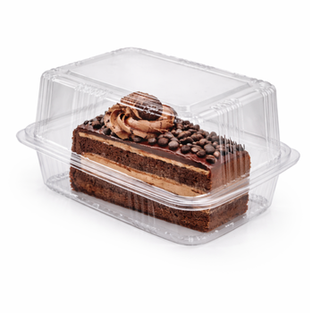 Somoplast 710 Clear Hinged Rectangular Bakery Container 750cc (300pcs)