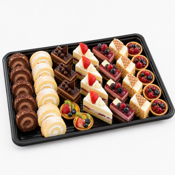 Plastic Large rectangular Black Platter Just Base [450x300mm]