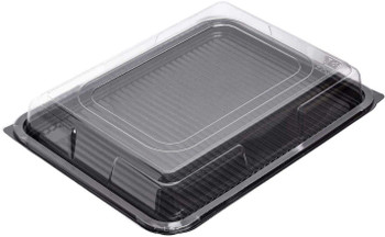 Plastic Clear Domed Lid for Rectangular Large Platter Just Lids (Pack of 50)