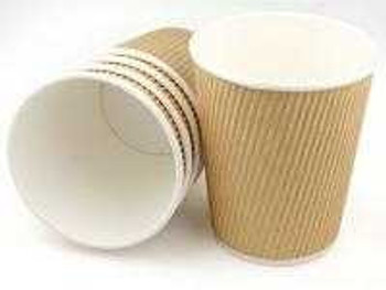 Ripple Kraft Paper Cup Hot [8oz] (a pack of 500)