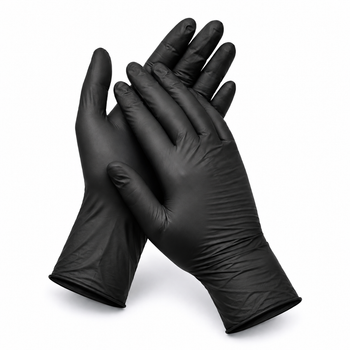 Black Nitrile Gloves Powder-Free Medium - Pack of 100