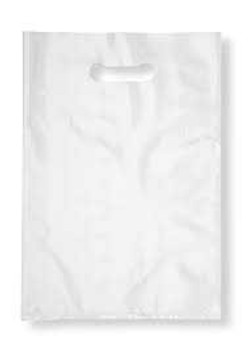 White Plastic Patch Handle Bag Swayze [15x18+3inch](a pack of 500)
