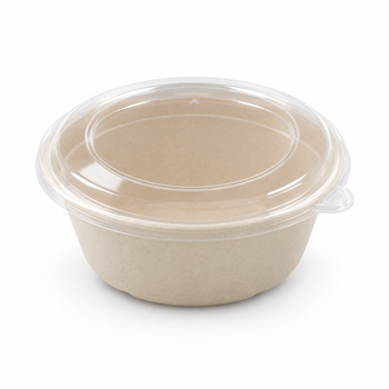 Sabert PUL51616 Clear rPET Lids for 500ml Round Pulp Bowls – 500 Pcs