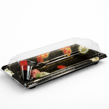 Sushi Container Base & Lids - Cherry Design 160X93 - Pack of 600 sets