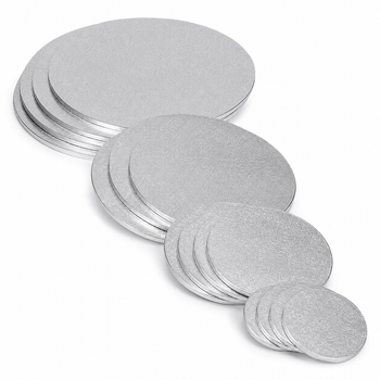 Silver Cake Drums Round [7 inch] ( Pack of 5)