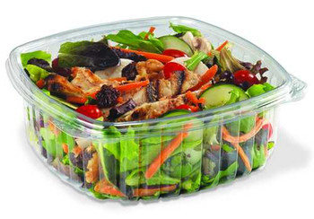 Oval Clear Hinged Salad,Nuts, Container 616 PET [375cc] (a pack of 640)
