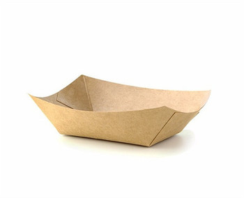 Small Kraft Greaseproof Paper Food Trays ‚ 473ml /1 lb (a Pack of 1000)  Supply Express