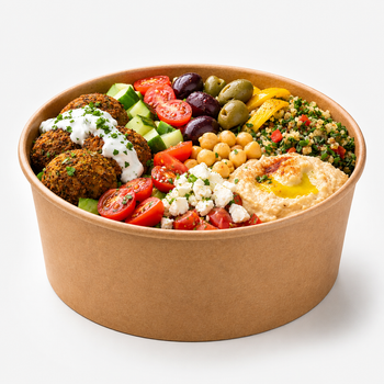 Wholesale 750 ml Round Kraft Takeaway Bowl Bases - Pack of 300
