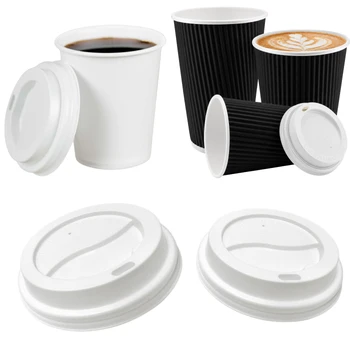 Hippo Takeaway White Domed Cup Lids 12-16oz - Pack of 1000