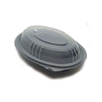 Somoplast 755 Oval Black Microwavable Container 375 cc Just base (a pack of 250)