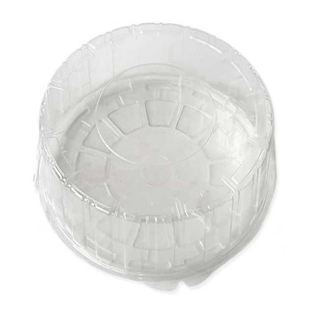 Cake Container 10 inch Round, Clear Lid 5 inch H with clear base (a pack of 30)