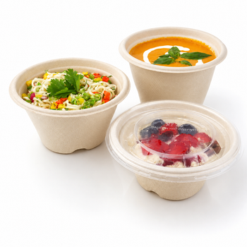 Sabert Round Hot 2 Go Bagasse Pulp Bowl 500ml PUL42116HC – Pack of 1000