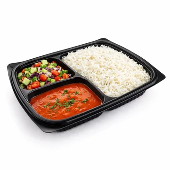 Somoplast 824 Microwavable 3-Compartment Container 1000cc - 260 Pack