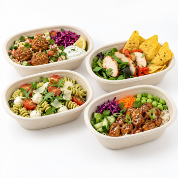 Sabert Eco Street Oval Pulp Bowl PUL18026 770ml - Pack of 300