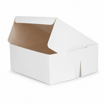 Tall White Folding Cake Boxes 12x12x6 Inch - Pack of 50