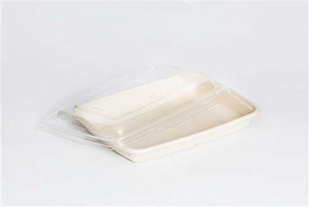 Sabert Rectangular Pulp Container PUL46120F300N (600ml) Shallow (a pack of 300)