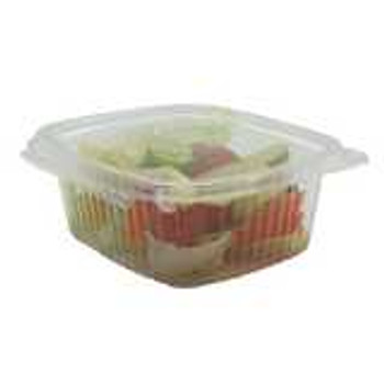 Somoplast 917 Clear Hinged Rect. Salad Nuts Container [450cc] (a pack of 640)