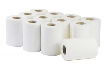 White Mini C-feed Hand Towel 2ply [65m] (a pack of 12 Roll)