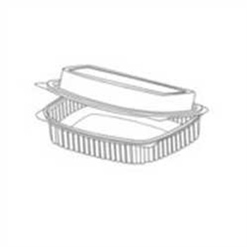 Somoplast [915] Clear Hinged Rect. Container [250cc] Domed (a pack of 640)