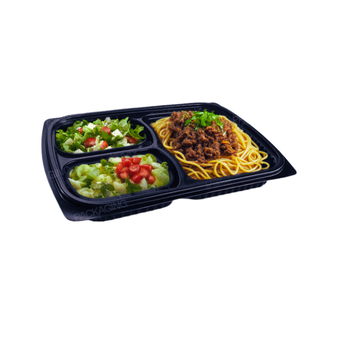 3 section Microwave Container 1250cc Somoplast 822 (260 Pcs)