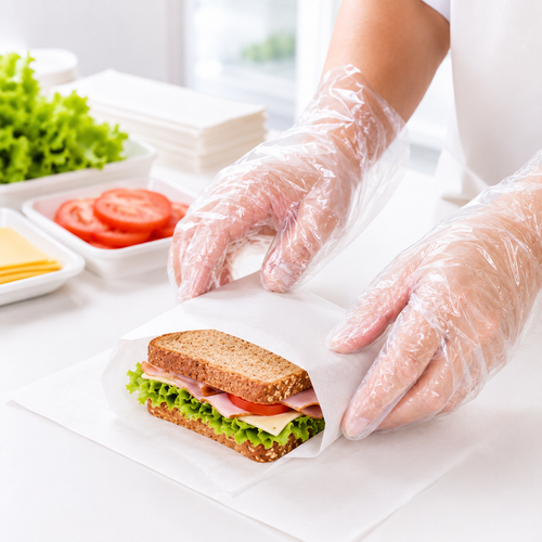 Polythene Gloves Large Clear - Pack of 100