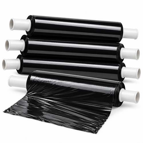 Shrink Wrap Black [400mm x 200m] 25micron (pack of 6)