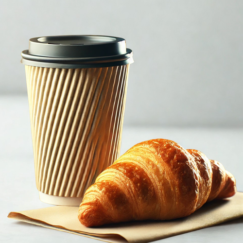 Go-Pak Ripple Kraft Paper Hot Beverage Cups 16oz - Pack of 500