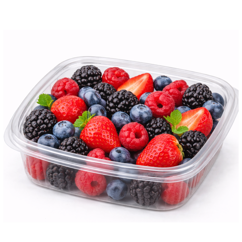 Somoplast Clear Hinged Compact Square Container 956 (250cc) - Pack of 600