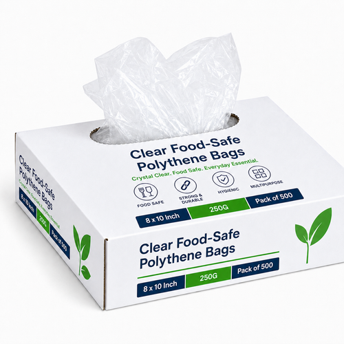 Excel Polythene Clear Bag 8x10inch 250G - Pack of 500