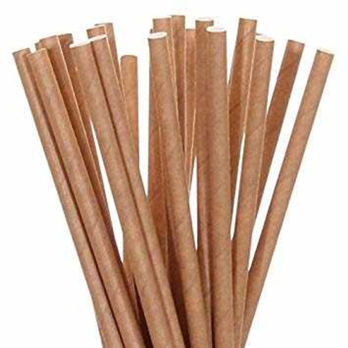 Kraft Paper Straight Straw 200x6mm - Pack of 250