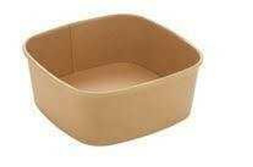 Sabert Square Kraft Food Bowl 24oz PAP14024PE - Pack of 300