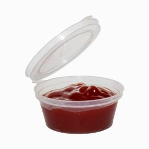Clear hinged Lids Takeaway Deli Sauce pots 1oz - Pack of 1000