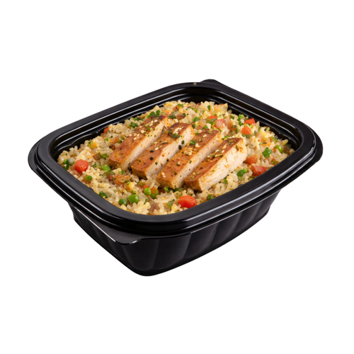 Somoplast Black Base Microwave Container 740 (450c)c - Pack of 450