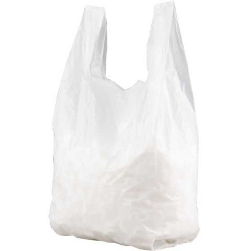White Plastic retail Carrier Bags 7x12x21