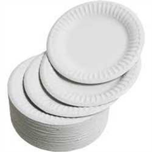 Disposable takeaway 7inch/18cm White Paper Plate - 1000pcs